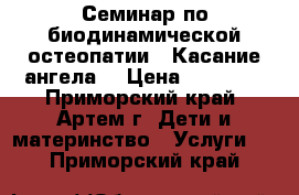 Семинар по биодинамической остеопатии- “Касание ангела“ › Цена ­ 18 000 - Приморский край, Артем г. Дети и материнство » Услуги   . Приморский край